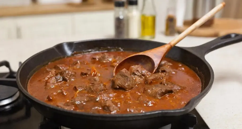 Mors gamla recept på gulasch: köttet blir smörigt och såsen tjock