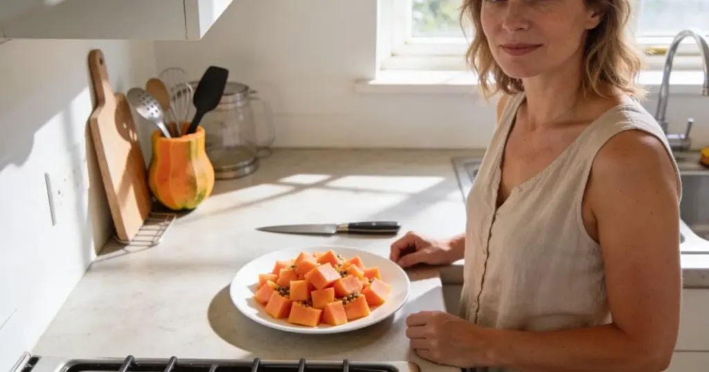 Fruktknepet som lugnar uppsvälld mage på minuter