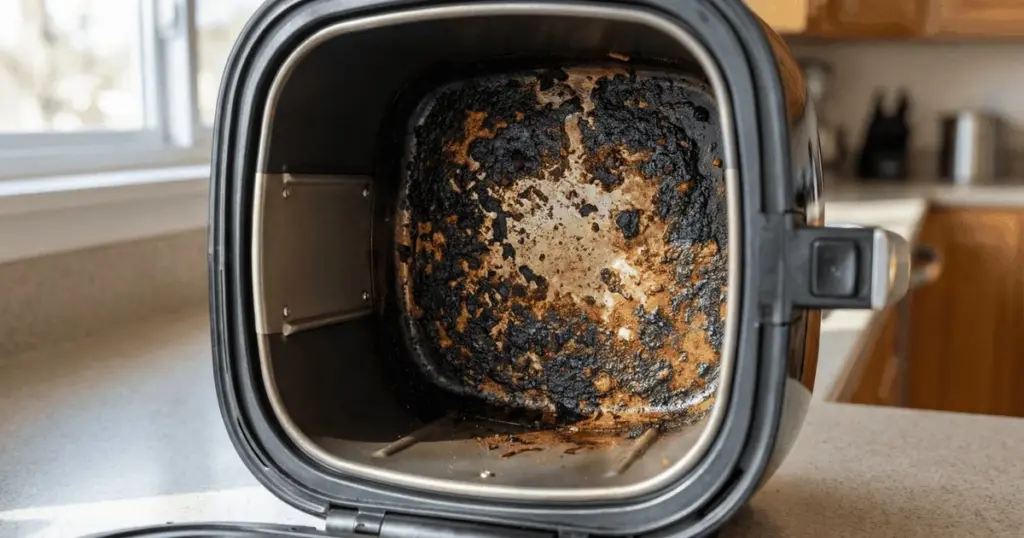 Så rengör du Air Fryer-botten på några minuter med ånga och diskmedel