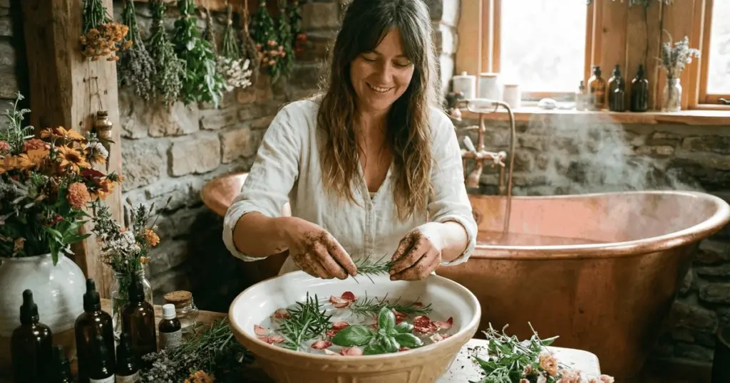 Byt ditt snabba dusch mot en blomster-infuserad vattenrituale för kroppslig och själslig rening