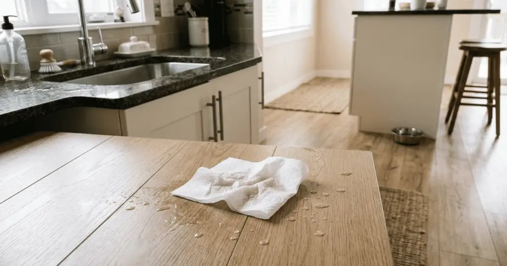 Jag började lägga hushållspapper på köksgolvet – resultatet är otroligt