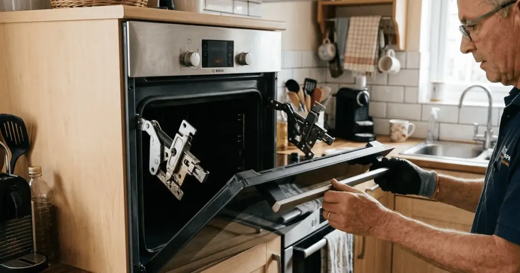 När ugnsluckan lossnade oväntat – så fixade jag den
