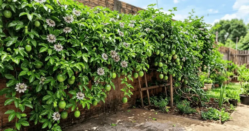 Omvandla din trista mur till en fruktdröm: Passionsblomman som ger dig godsaker nästan året runt