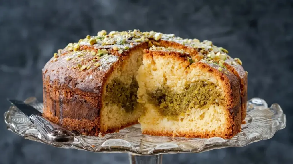 Saftig apelsinkaka med pistagefrosting: Receptet som förför